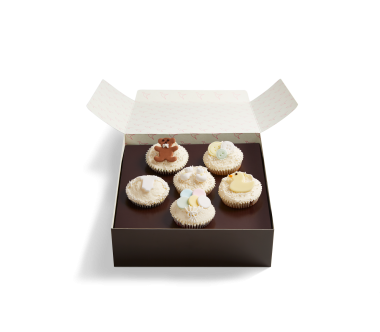 White Baby Shower Cupcake Selection Box